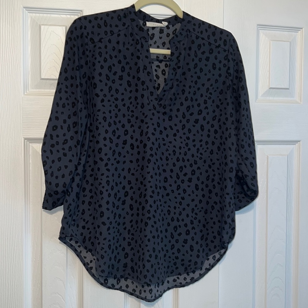 Lush Warren split neck blouse, 3/4 sleeve, size S